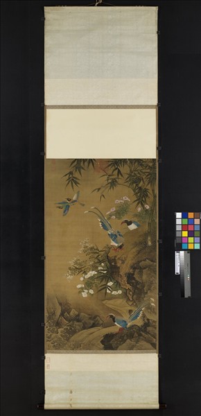 遼蕭瀜畫花鳥　軸