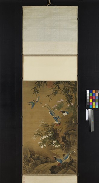 遼蕭瀜畫花鳥　軸