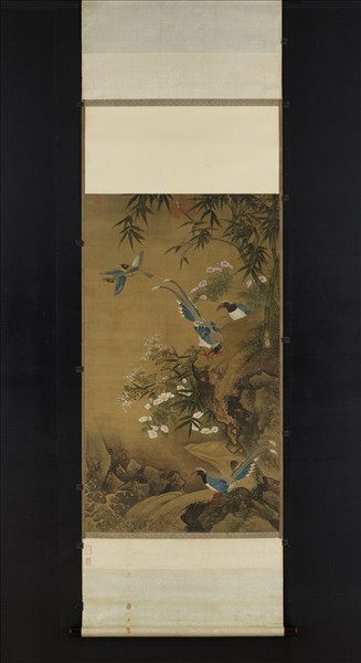 遼蕭瀜畫花鳥　軸