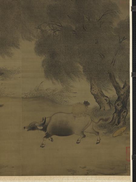 宋李迪風雨歸牧　軸