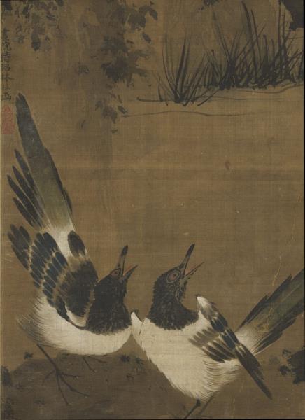 宋林椿十全報喜　軸