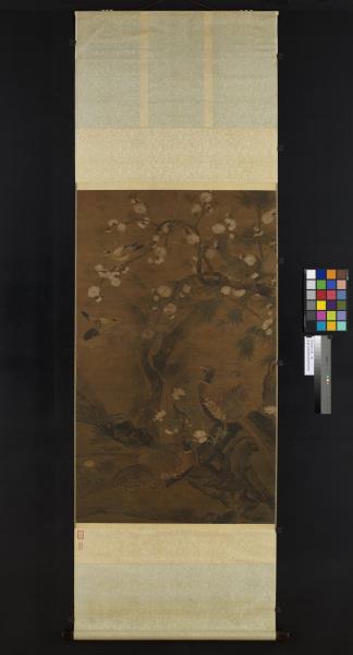 宋林椿花鳥　軸