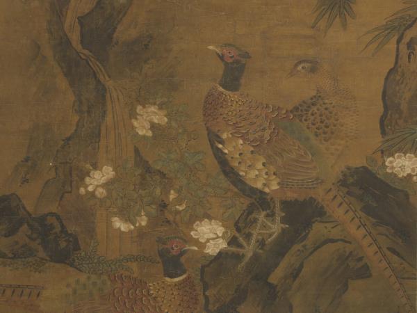 宋林椿花鳥　軸