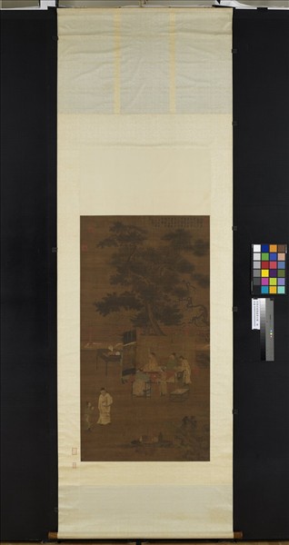 宋張訓禮圍爐博古圖　軸