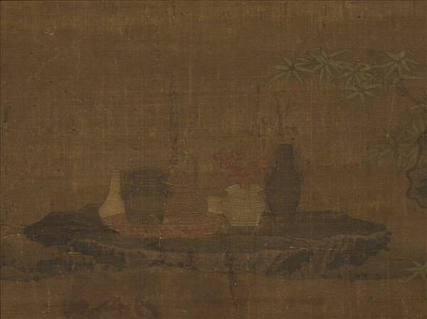 宋張訓禮圍爐博古圖　軸