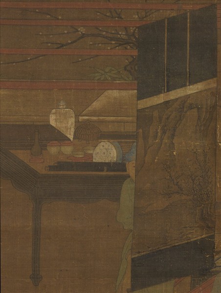 宋張訓禮圍爐博古圖　軸