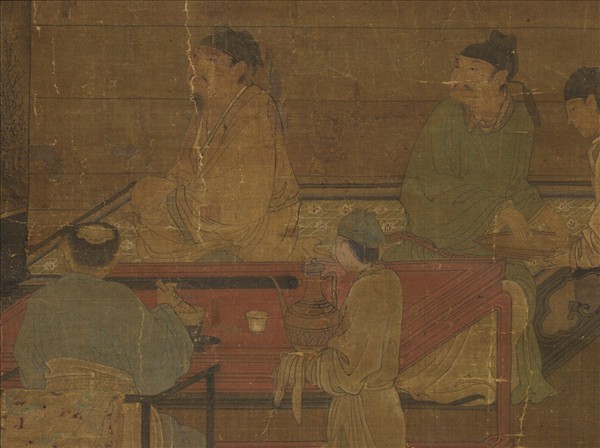 宋張訓禮圍爐博古圖　軸