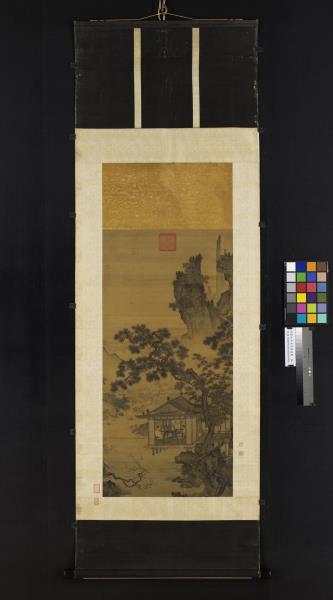 宋劉松年溪亭客話圖　軸