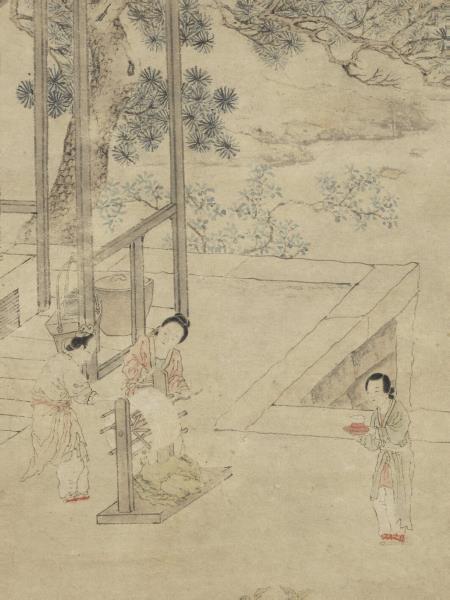 宋劉松年絲綸圖　軸