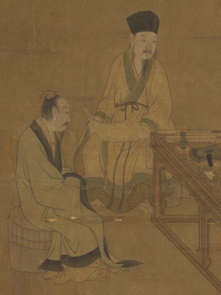 宋劉松年攆茶圖　軸