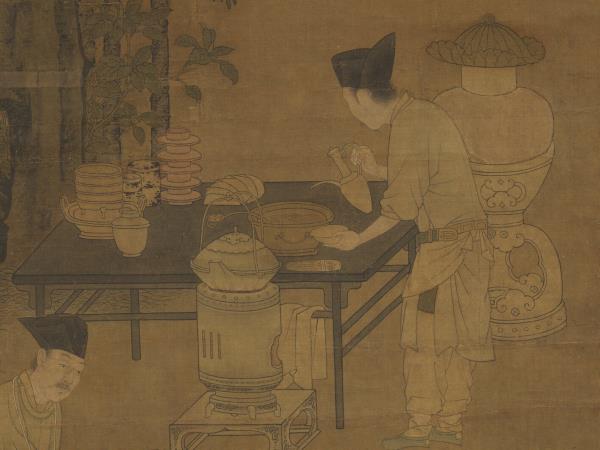 宋劉松年攆茶圖　軸