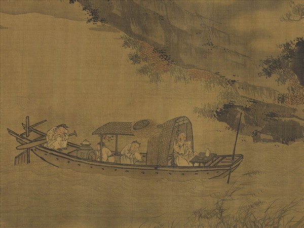 宋人賞月空山　軸