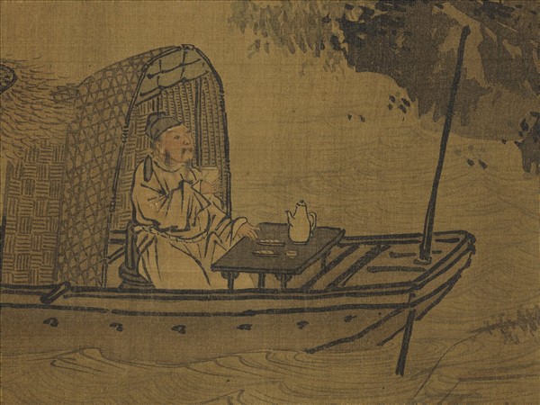 宋人賞月空山　軸