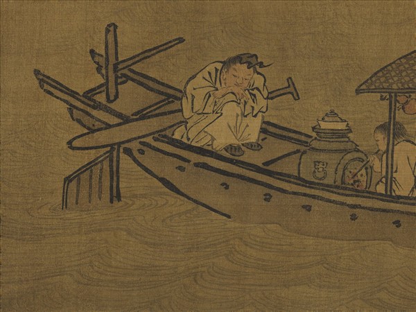 宋人賞月空山　軸