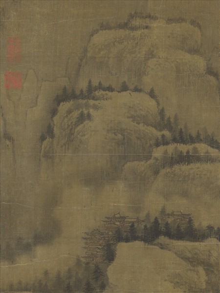 宋人溪山瑞雪　軸