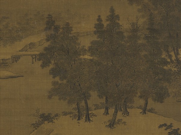 宋人溪山暮雪　軸