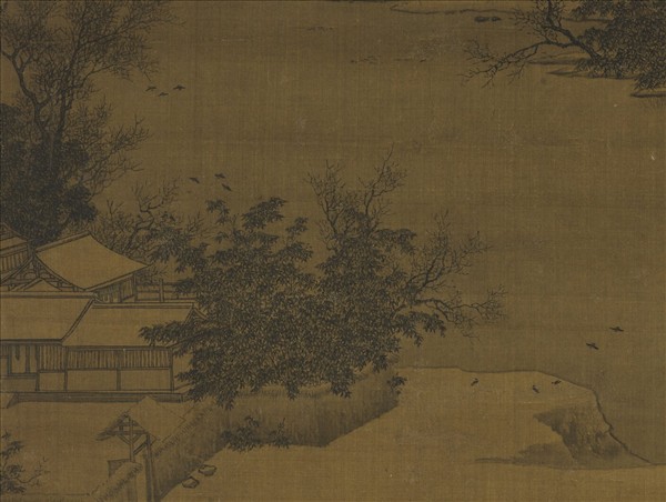 宋人溪山暮雪　軸