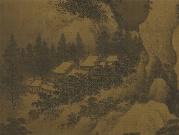 宋人溪山暮雪　軸