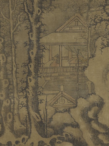 宋人萬山積雪　軸