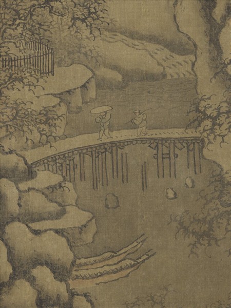 宋人萬山積雪　軸