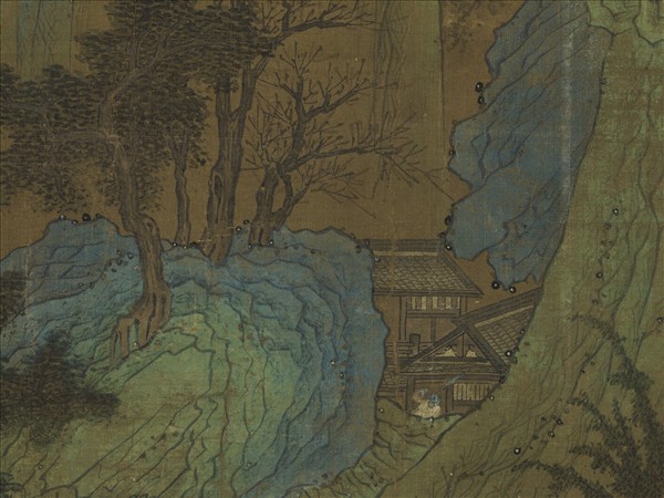 宋人松亭撫琴　軸