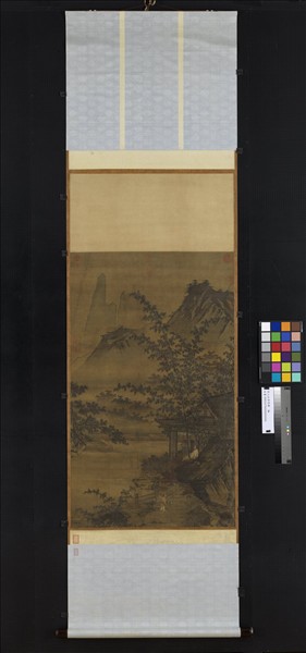 宋人水亭琴興　軸