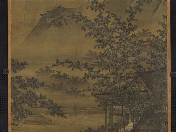 宋人水亭琴興　軸