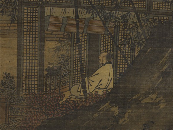 宋人水亭琴興　軸