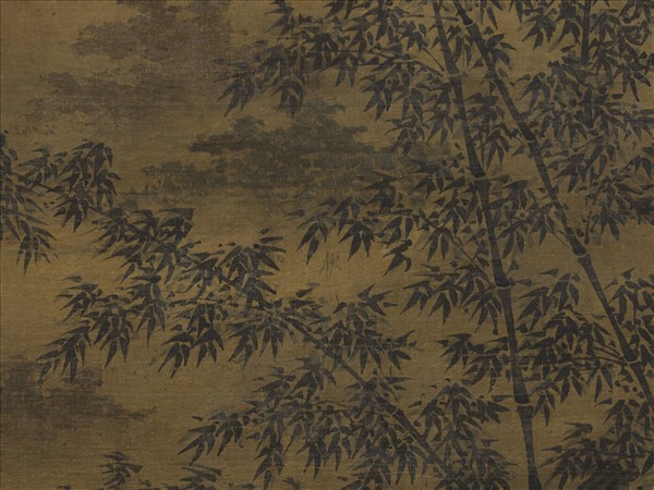 宋人水亭琴興　軸