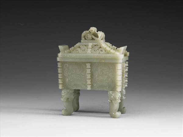 玉獸面紋方鼎