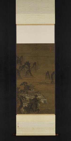 宋人畫瓊台仙侶　軸