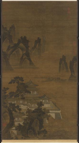 宋人畫瓊台仙侶　軸