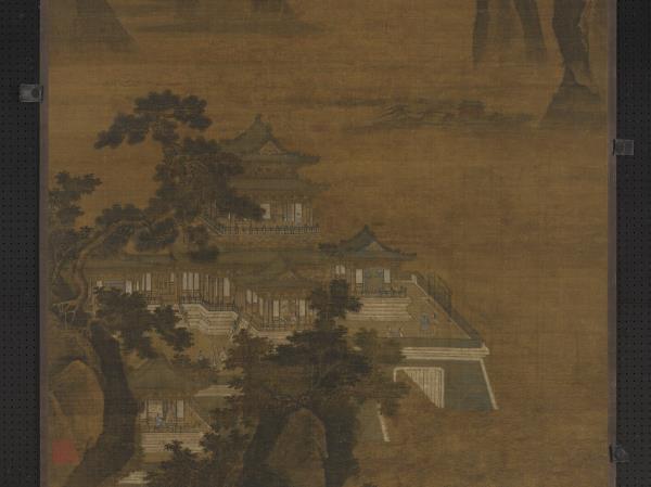 宋人畫瓊台仙侶　軸