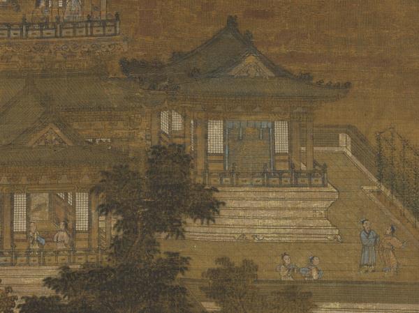 宋人畫瓊台仙侶　軸