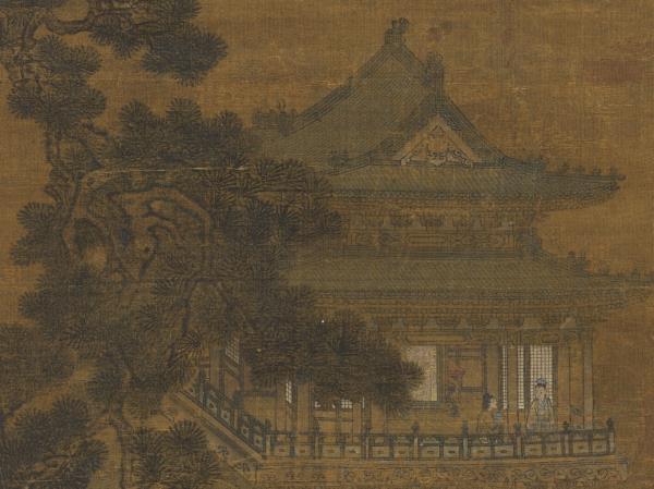 宋人畫瓊台仙侶　軸