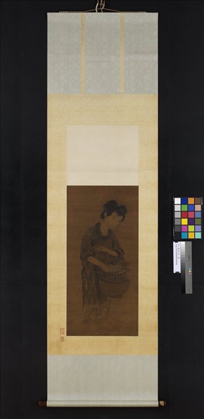 宋人畫釆芝仙　軸