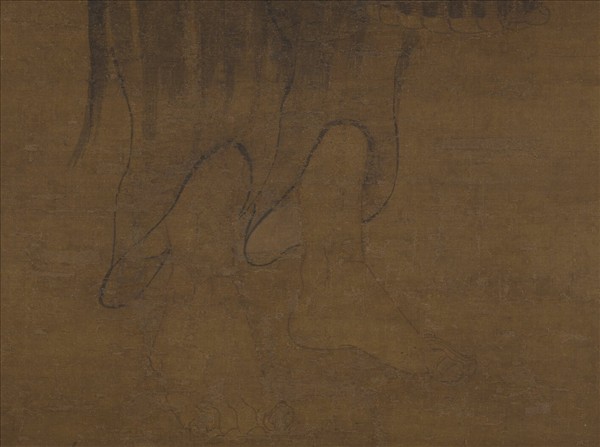 宋人畫釆芝仙　軸