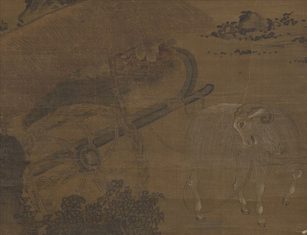 宋人畫調鶴采花仙　軸