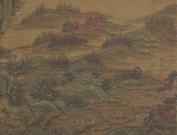 宋人畫杜甫麗人行　軸