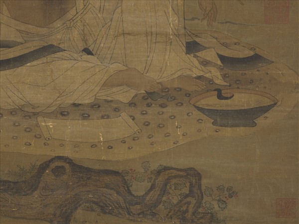 宋人柳陰高士圖　軸