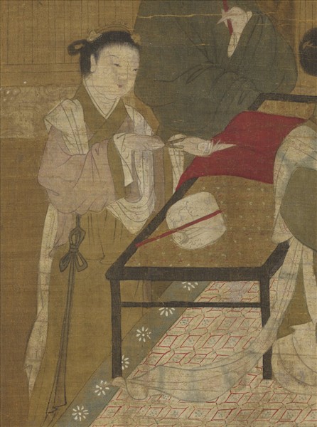 宋人宮沼納涼圖　軸