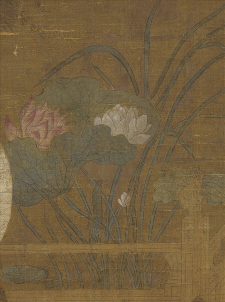 宋人宮沼納涼圖　軸