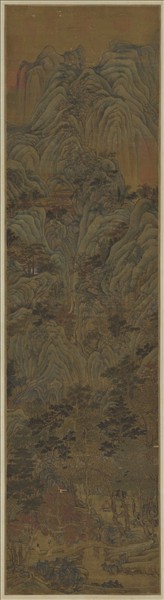 宋人秋山文會圖　軸