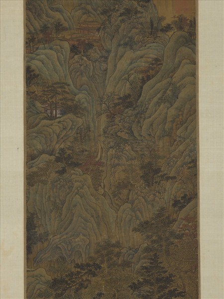 宋人秋山文會圖　軸