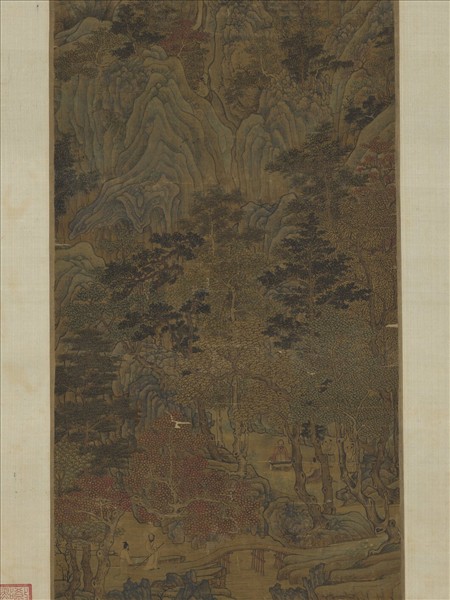 宋人秋山文會圖　軸