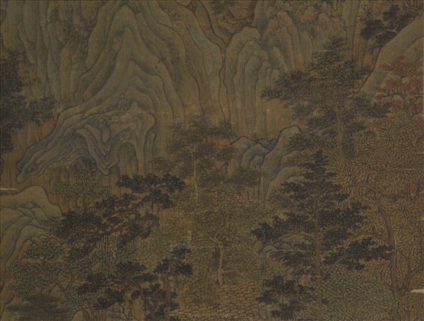 宋人秋山文會圖　軸