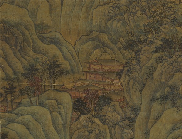 宋人秋山文會圖　軸