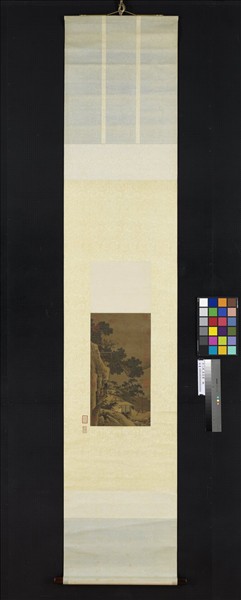 宋人晴牕展卷圖　軸