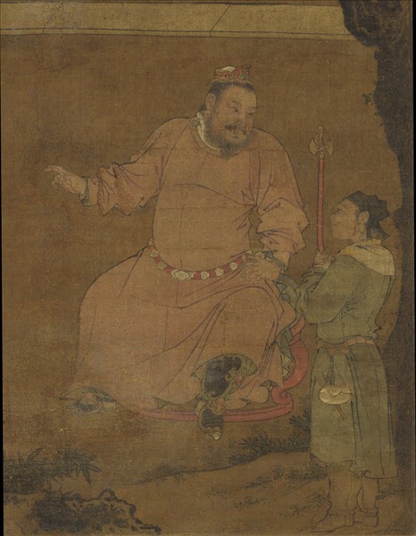 宋人洗馬圖　軸