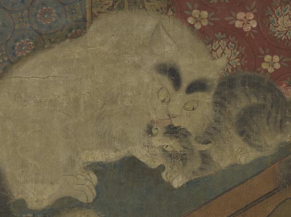 宋人戲貓圖　軸